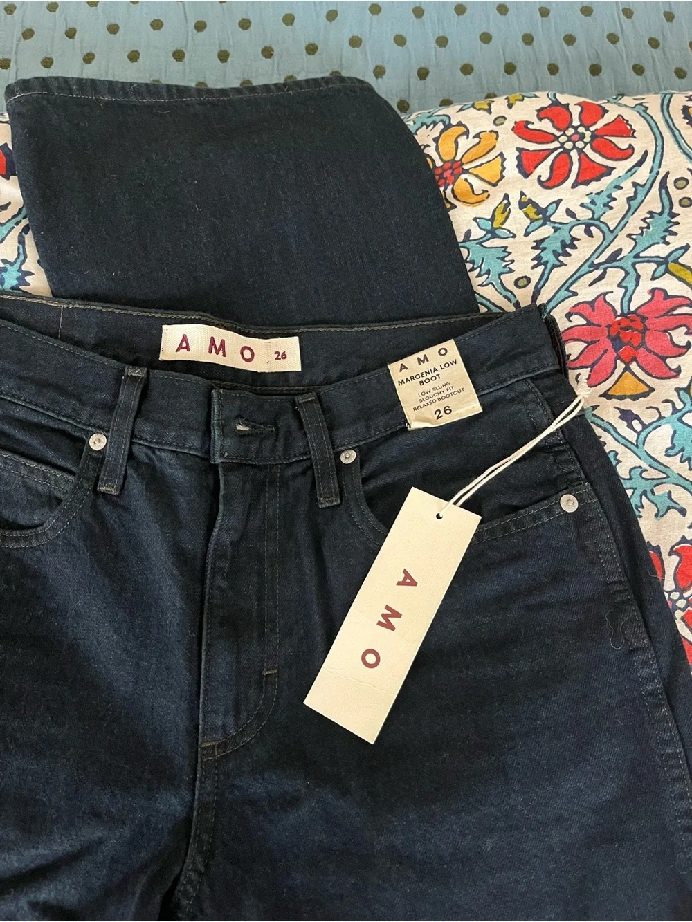 AMO Marcenia Low Boot Jeans 26 NWT